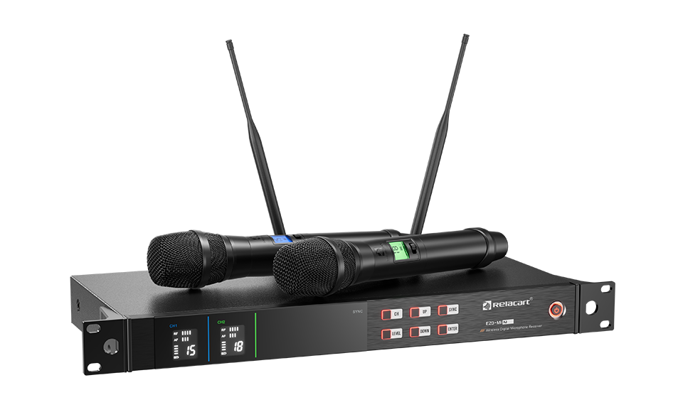 UHF Dual-Channel True Diversity Digital Wireless Microphone System